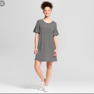 Black and white striped t shirt dress